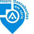 Descobertas em serie logo azul